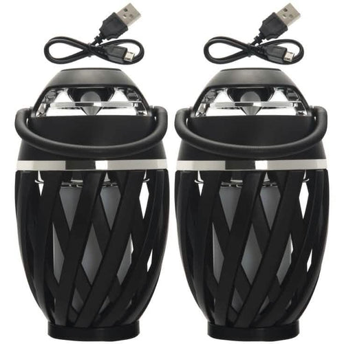2-Pack: Power-To-Go True Wireless Stereo Lantern Flame Speakers by DailySale