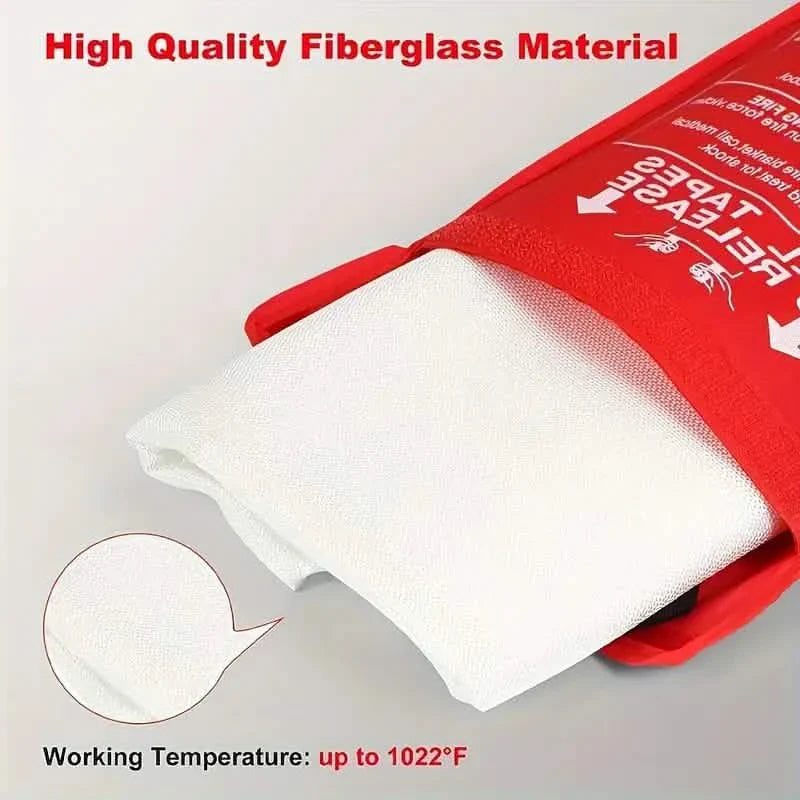 2-Pack: Premium Fiberglass Fire Blankets - Heat-Resistant, Compact and Reusable by DailySale