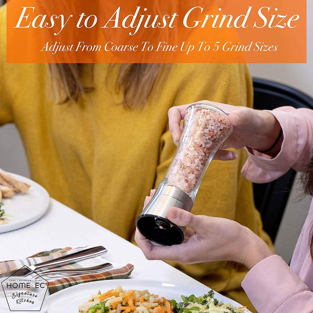 2-Pack: Premium Stainless Steel Salt and Pepper Grinder by DailySale