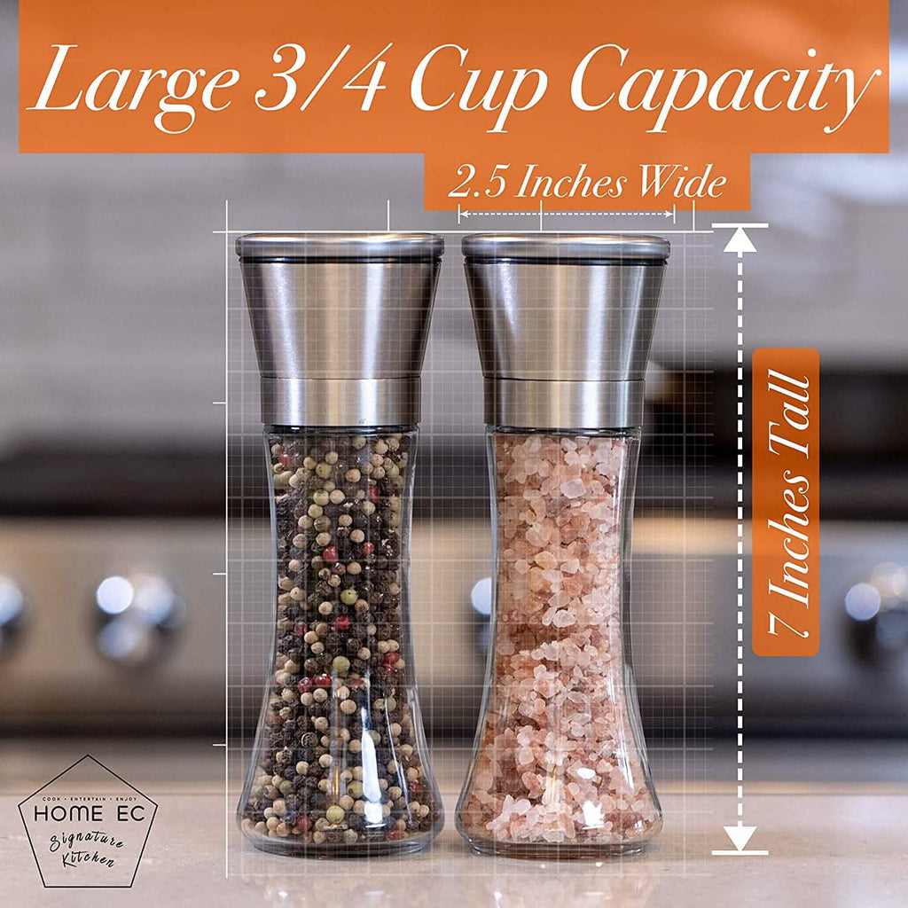 2-Pack: Premium Stainless Steel Salt and Pepper Grinder by DailySale