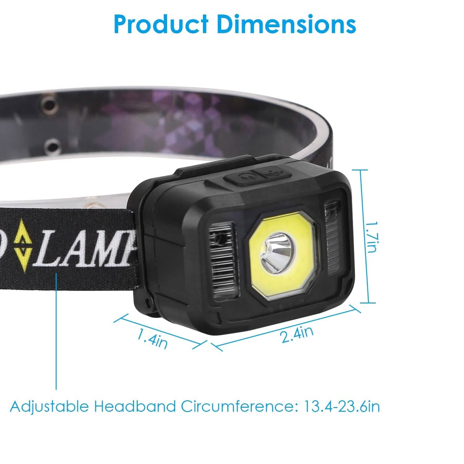 2-Pack: Rechargeable Motion Sensor Headlamp 6 Light Modes by DailySale