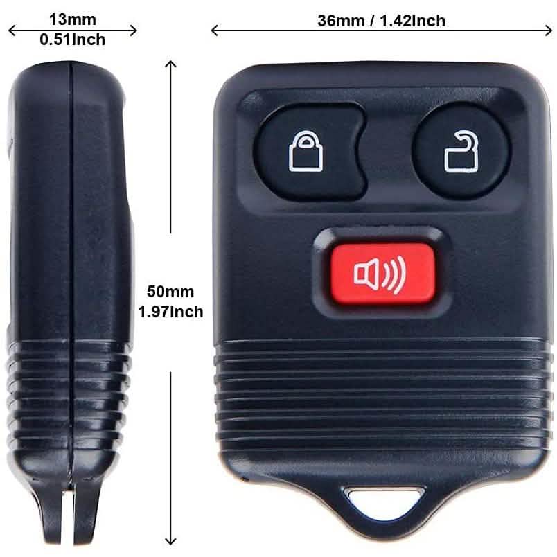 2-Pack: Replacement Keyless Entry Remote Key Fob Clicker Transmitter by DailySale