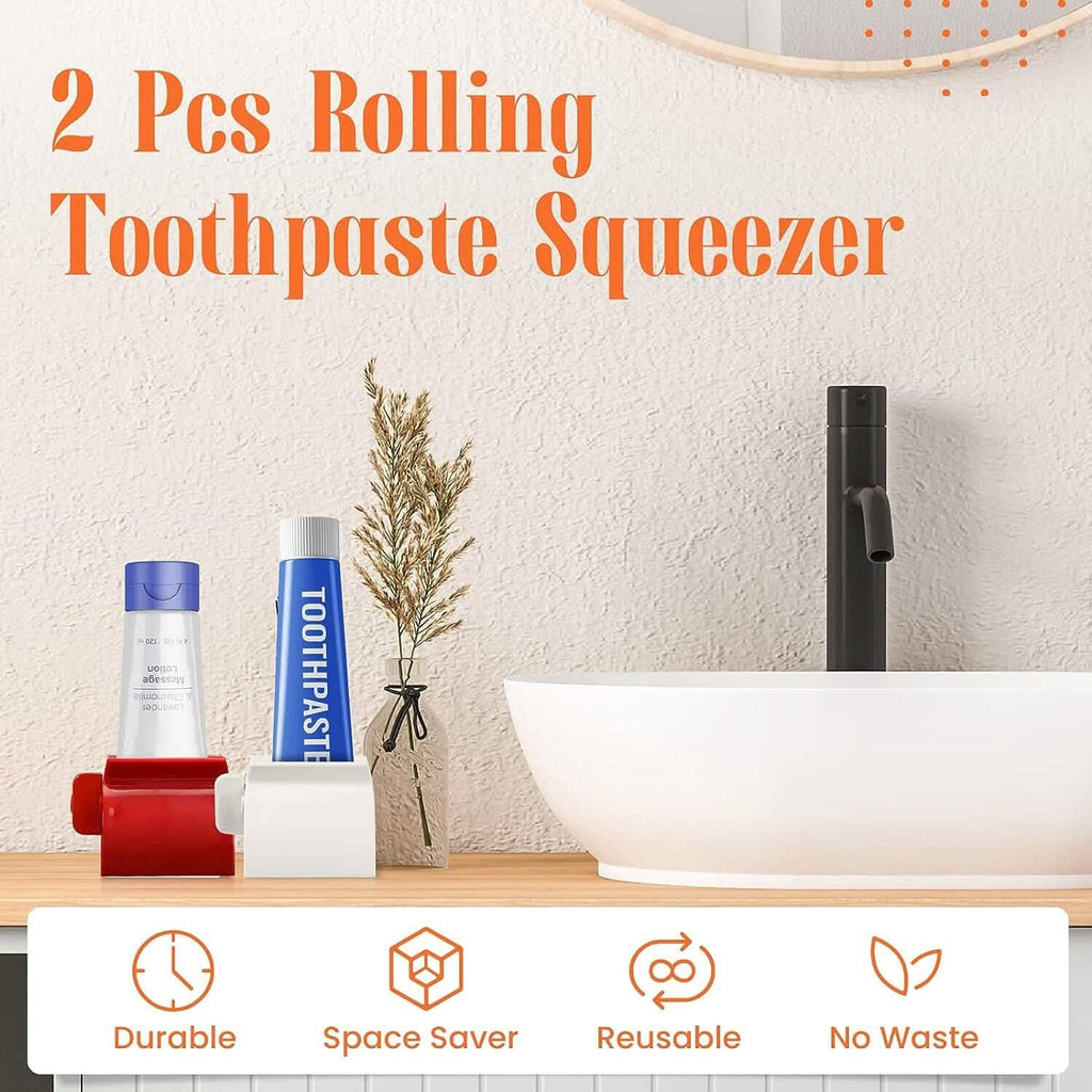 2-Pack: Rolling Tube Toothpaste Squeezer Dispenser by DailySale