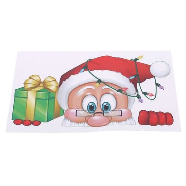 2-Pack: Santa Claus Elk Shop Hotel Christmas Window Double Sided Glass Sticker by DailySale