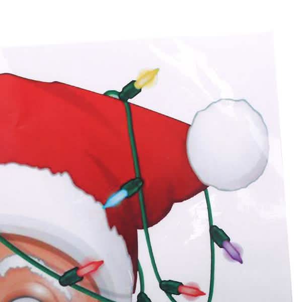 2-Pack: Santa Claus Elk Shop Hotel Christmas Window Double Sided Glass Sticker by DailySale