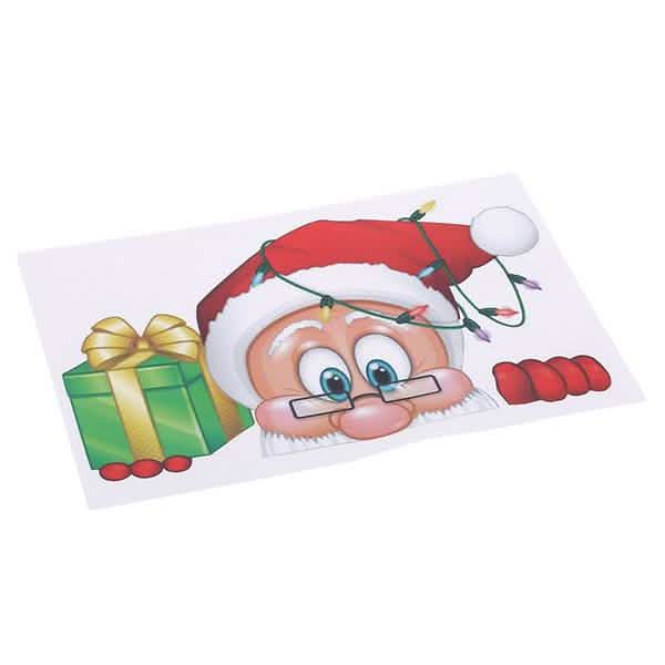 2-Pack: Santa Claus Elk Shop Hotel Christmas Window Double Sided Glass Sticker by DailySale