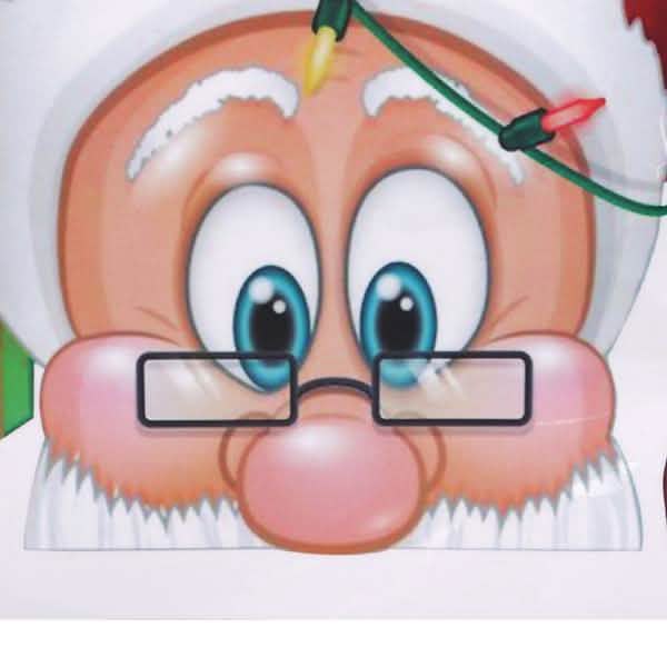 2-Pack: Santa Claus Elk Shop Hotel Christmas Window Double Sided Glass Sticker by DailySale