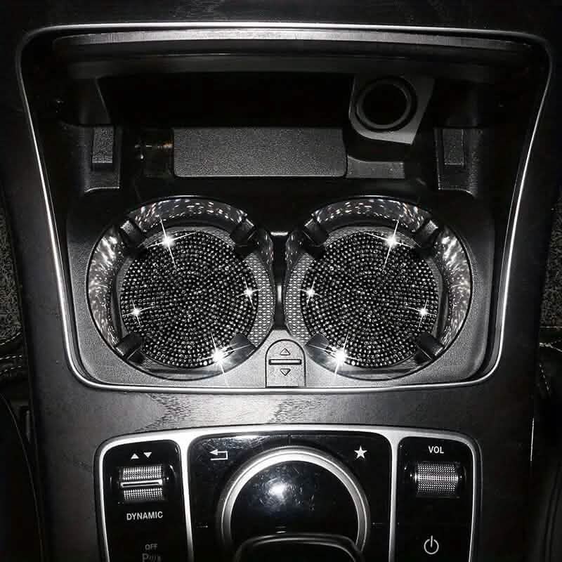 2-Pack: Shimmering Diamond Car Cup Mats by DailySale