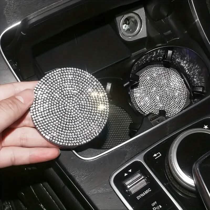 2-Pack: Shimmering Diamond Car Cup Mats by DailySale
