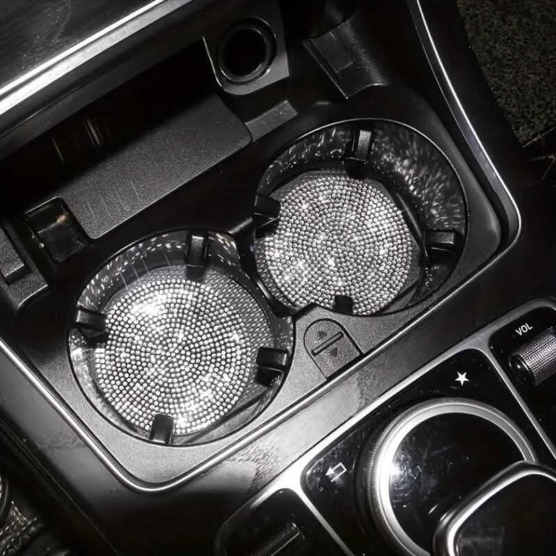 2-Pack: Shimmering Diamond Car Cup Mats by DailySale