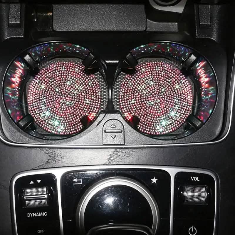 2-Pack: Shimmering Diamond Car Cup Mats by DailySale