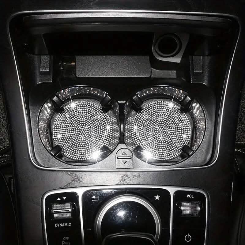 2-Pack: Shimmering Diamond Car Cup Mats by DailySale