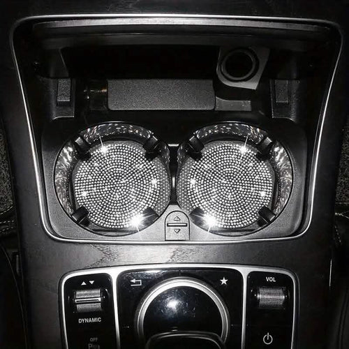 2-Pack: Shimmering Diamond Car Cup Mats by DailySale