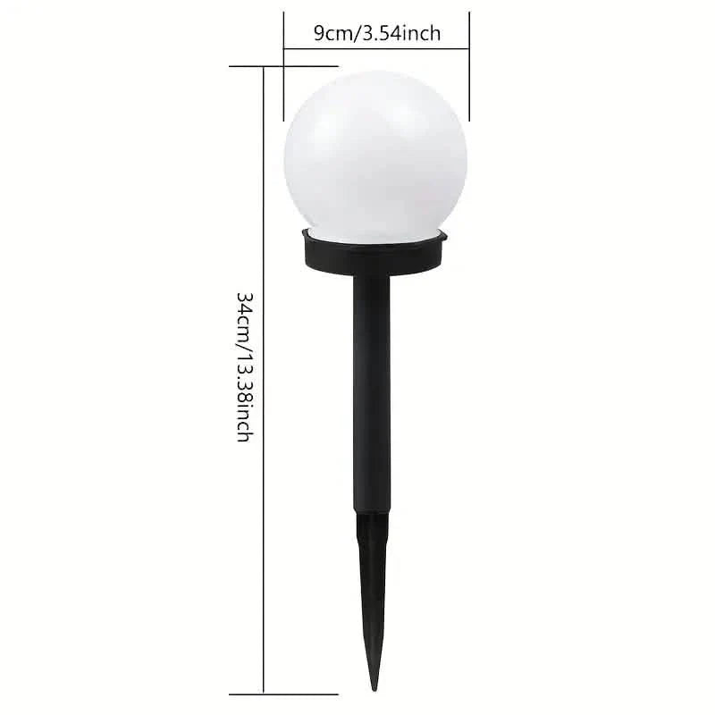 2-Pack: Solar LED Globe Powered Garden Light by DailySale