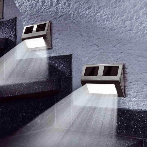 2 Pack: Solar Light 2 LEDs Wall Lamp Waterproof Security Light by DailySale