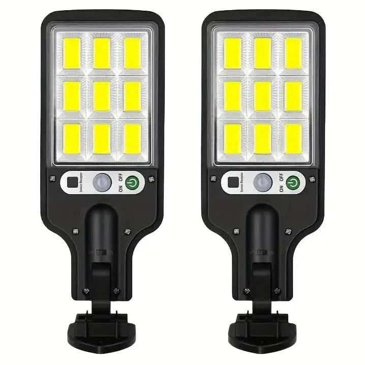 2-Pack: Solar Outdoor Security Street Lighting, 3 Modes With Wireless Motion Sensing and Remote Control by DailySale