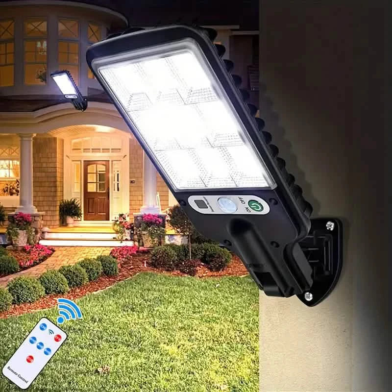 2-Pack: Solar Outdoor Security Street Lighting, 3 Modes With Wireless Motion Sensing and Remote Control by DailySale