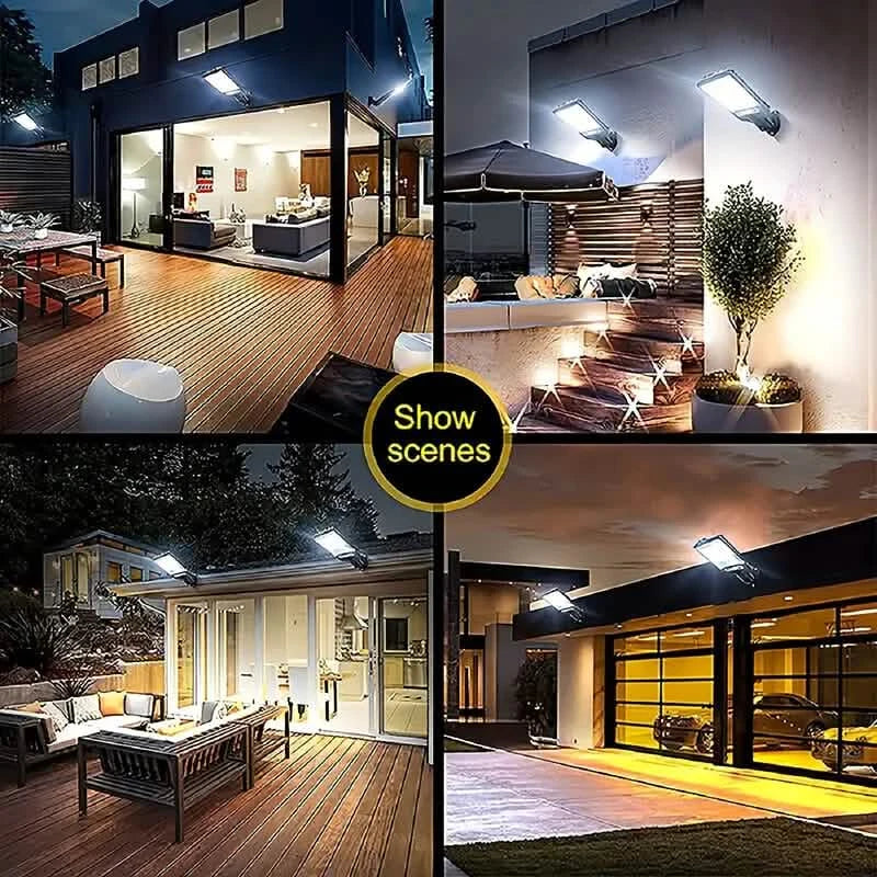 2-Pack: Solar Outdoor Security Street Lighting, 3 Modes With Wireless Motion Sensing and Remote Control by DailySale