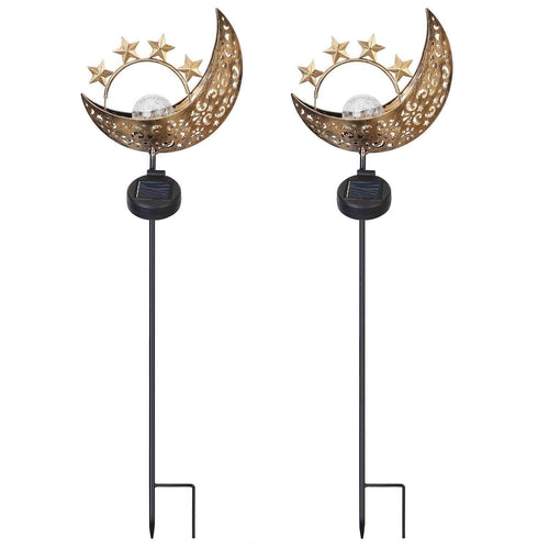 2-Pack: Solar Powered Glass Globe Stake Lamp by DailySale