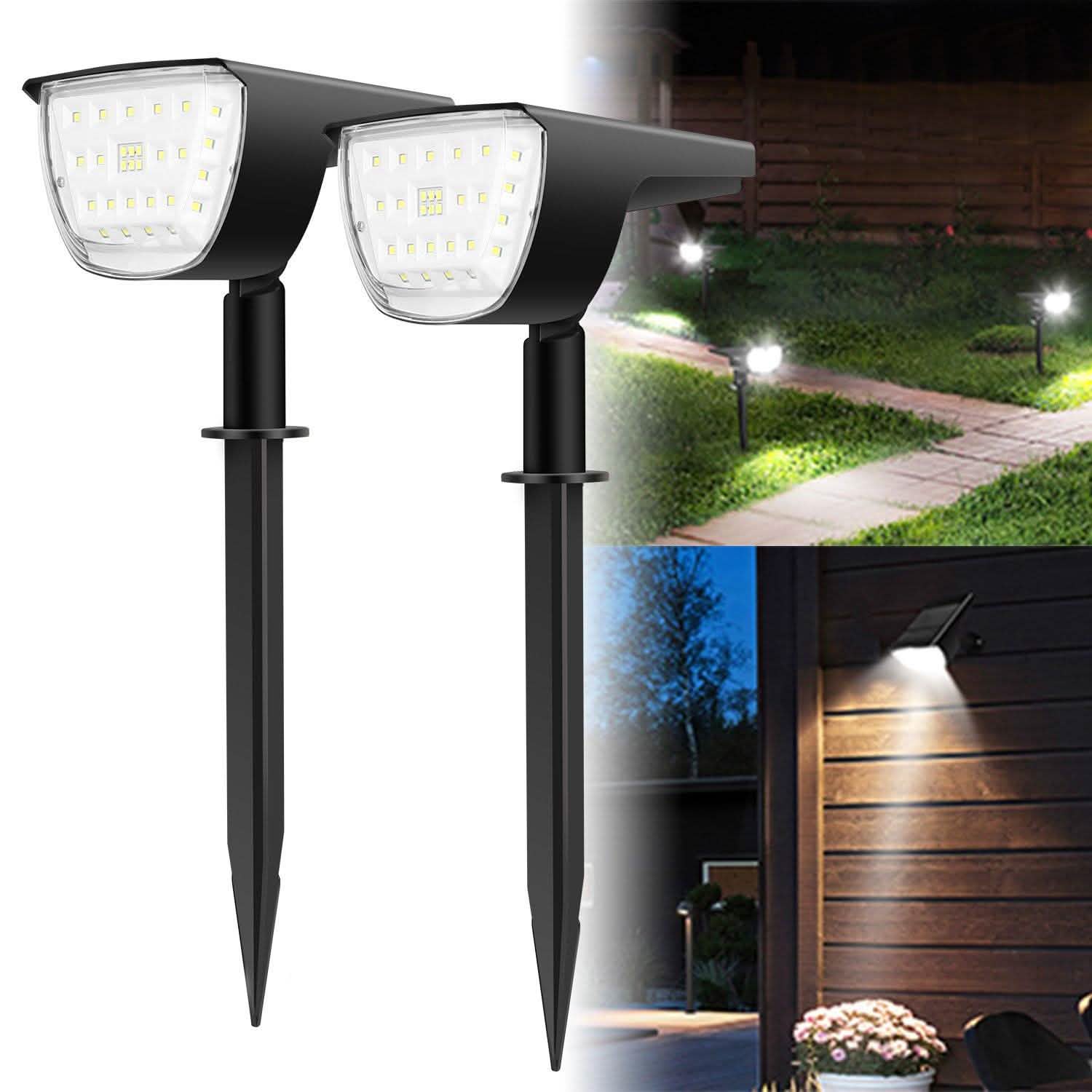 2-Pack: Solarek 32 LEDs Solar Landscape Spotlights by DailySale