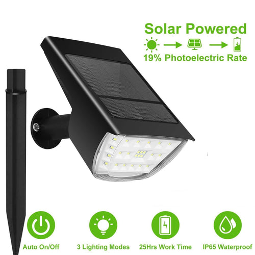 2-Pack: Solarek 32 LEDs Solar Landscape Spotlights by DailySale