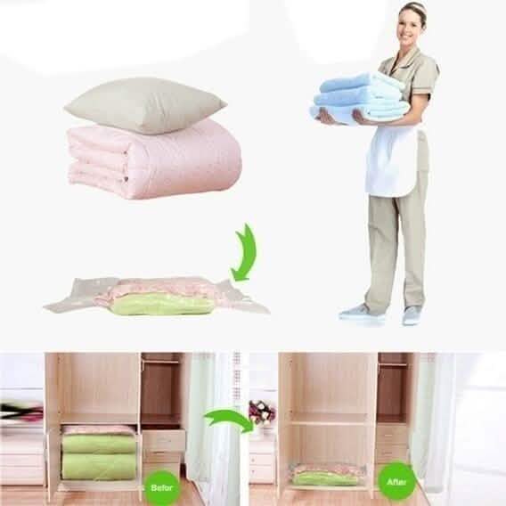 2-Pack: Space Saver Saving Storage Seal Vacuum Vac Bags by DailySale