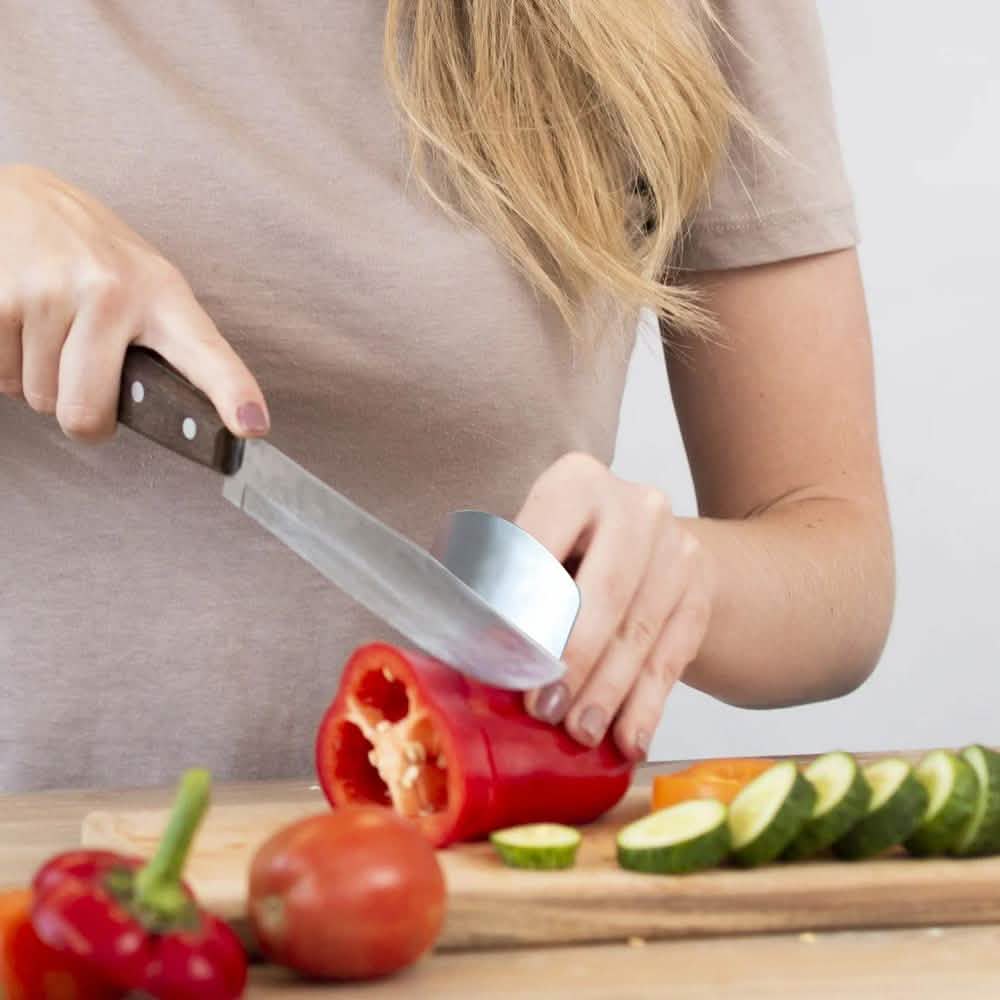 2-Pack: Stainless Steel Finger Protector For Cutting, Chopping and Dicing by DailySale
