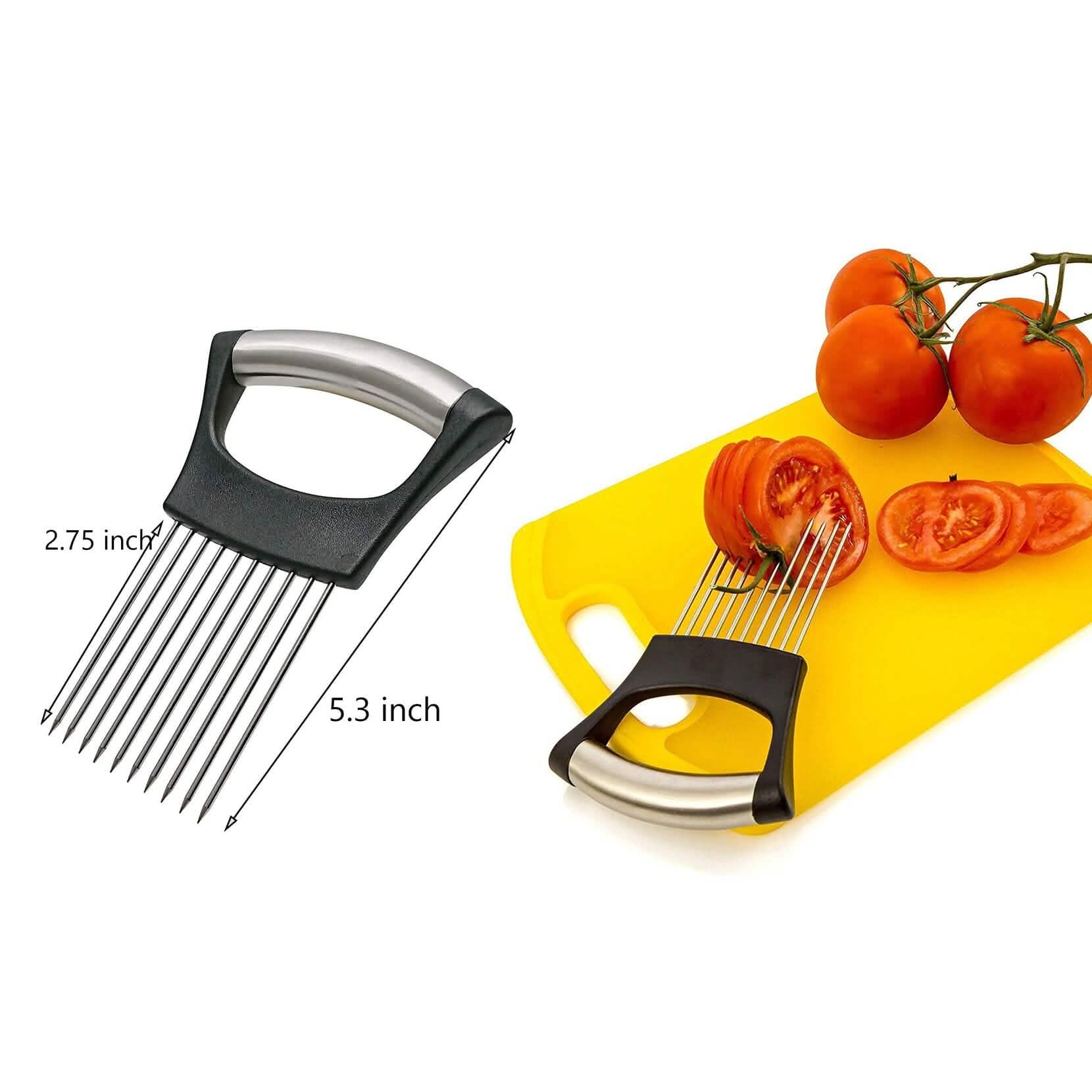 2-Pack: Ultra Sharp Knife Sharpener and Stainless Steel Vegetable and Meat Slicer Holder by DailySale
