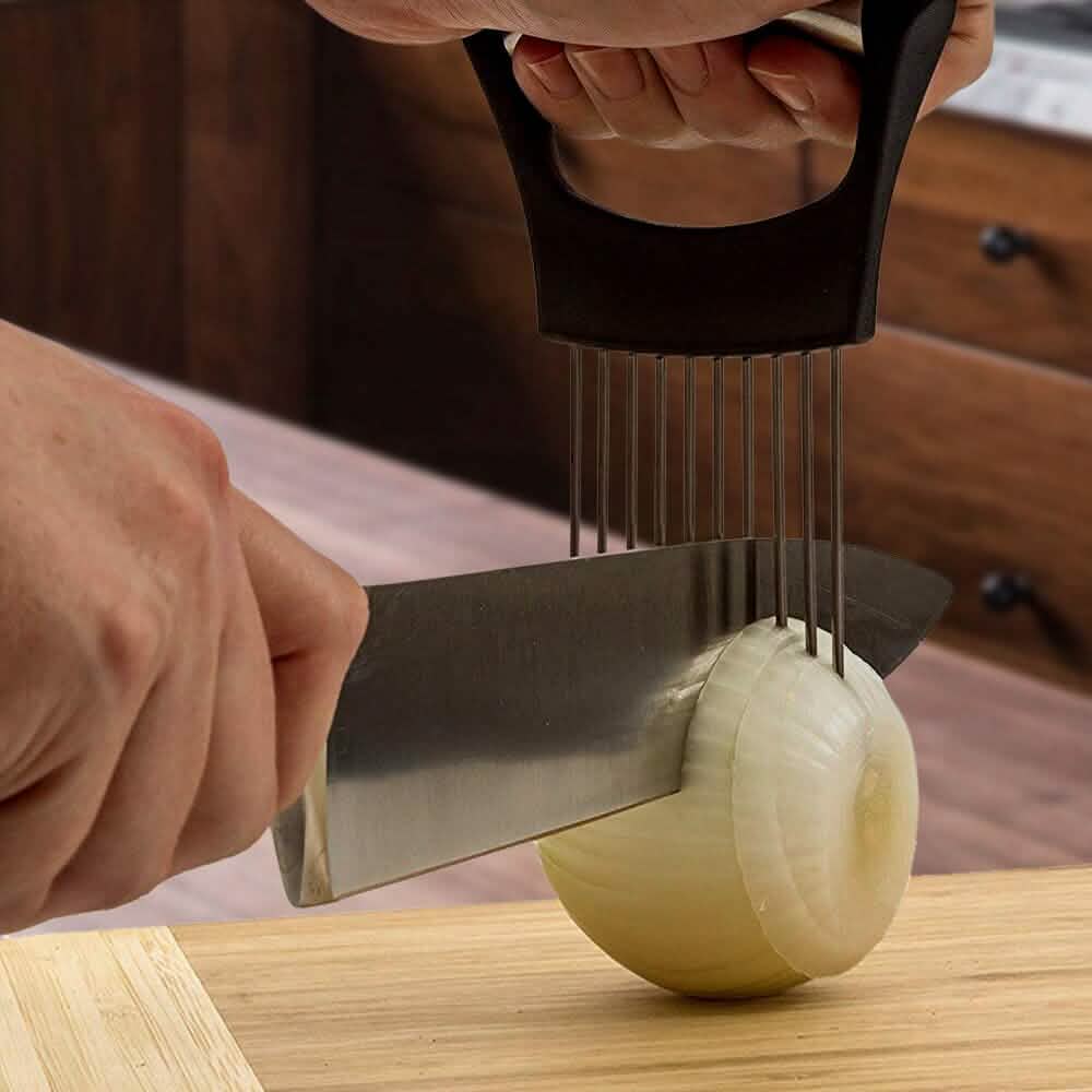 2-Pack: Ultra Sharp Knife Sharpener and Stainless Steel Vegetable and Meat Slicer Holder by DailySale