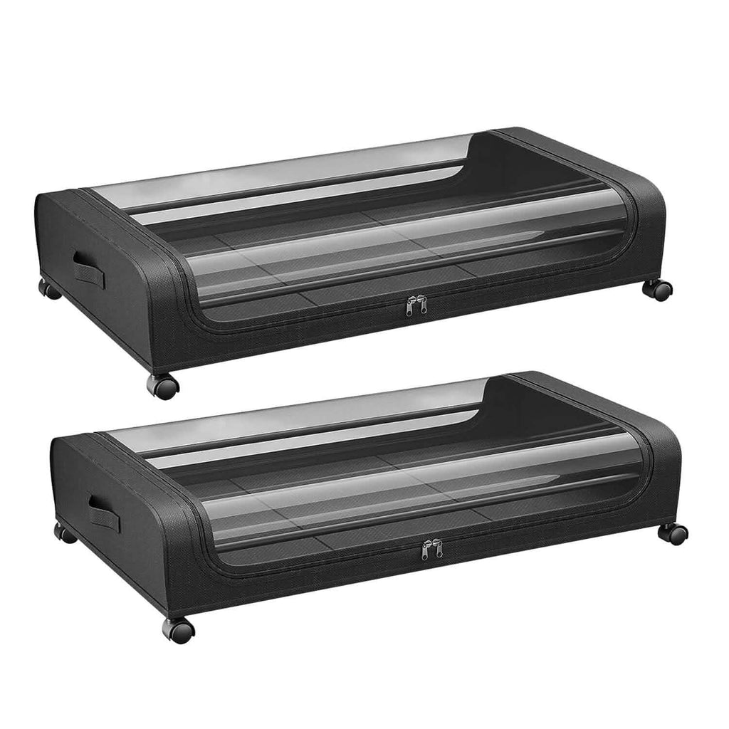Under-Bed Storage Drawer with Wheels Multipurpose with Clear Window & Label by DailySale