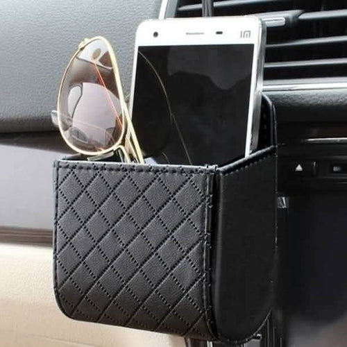 2-Pack: Universal Car Mobile Phone Bag PU Leather Car Auto Air Outlet Coin Bag Case by DailySale