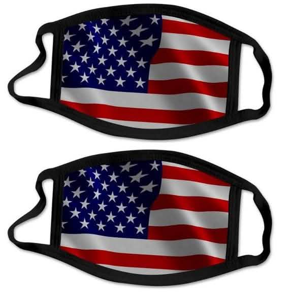 2-Pack: USA American Flag Reusable Washable Mask by DailySale