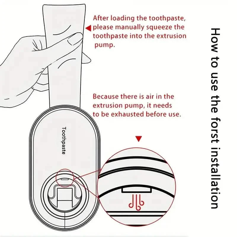 2-Pack: Wall-Mounted Automatic Toothpaste Dispenser by DailySale