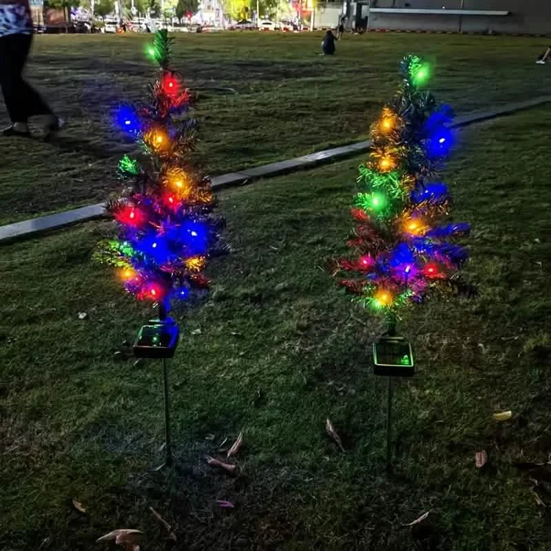 2-Pack: Waterproof Solar Christmas Tree LED Light by DailySale
