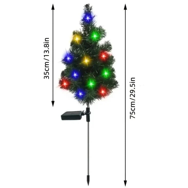 2-Pack: Waterproof Solar Christmas Tree LED Light by DailySale