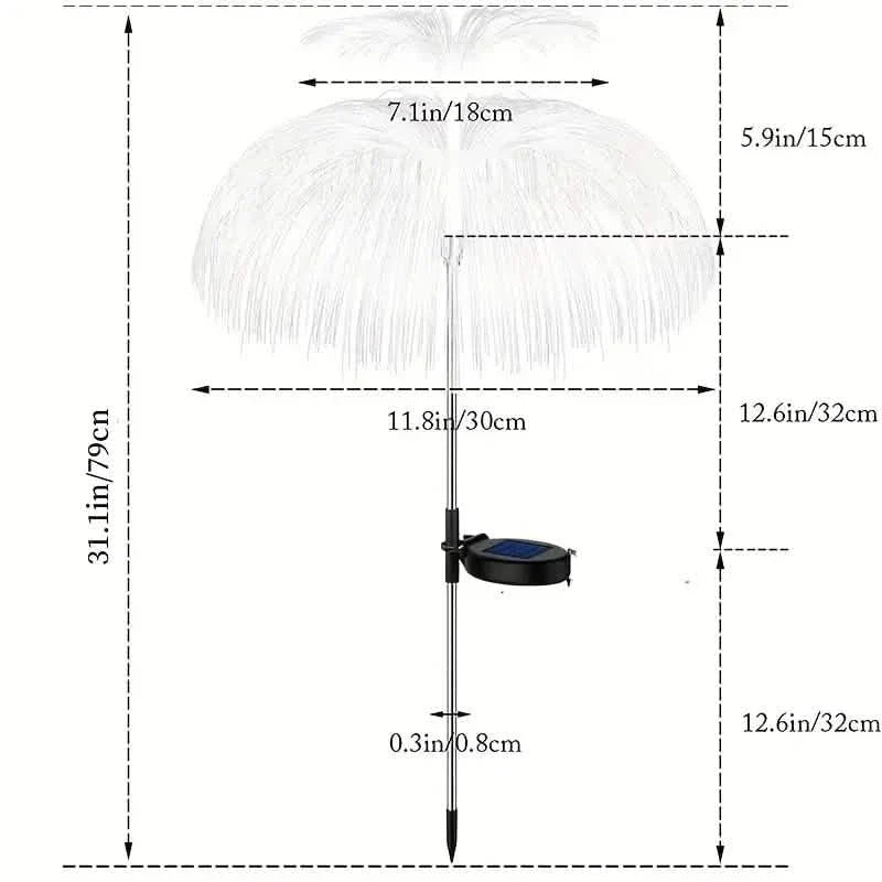 2-Pack: Waterproof Solar Jellyfish Fiber Optic Light by DailySale