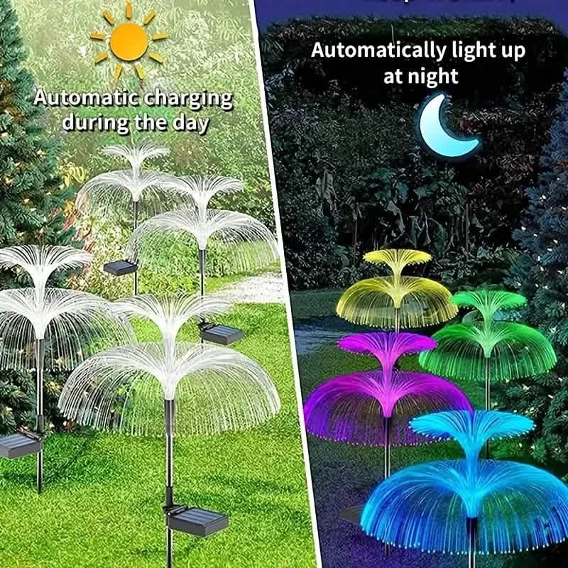 2-Pack: Waterproof Solar Jellyfish Fiber Optic Light by DailySale