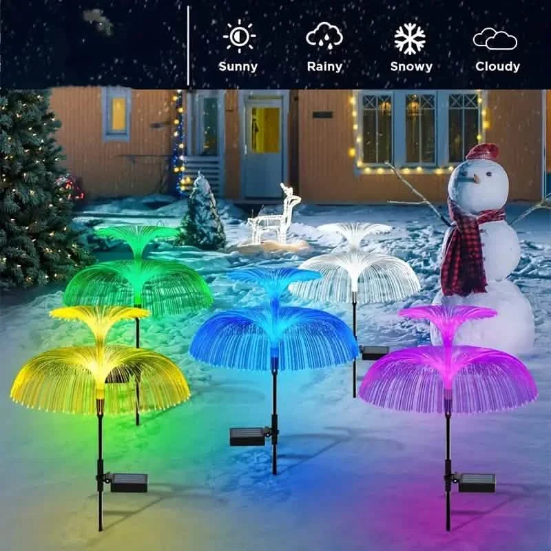 2-Pack: Waterproof Solar Jellyfish Fiber Optic Light by DailySale