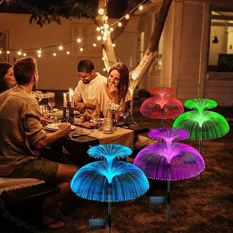 2-Pack: Waterproof Solar Jellyfish Fiber Optic Light by DailySale