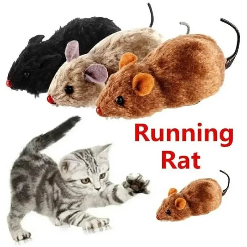 2-Pack: Wind Up Interactive Plush Mouse Toy by DailySale
