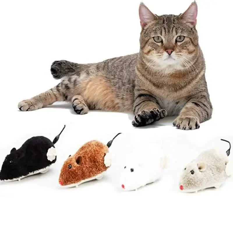 2-Pack: Wind Up Interactive Plush Mouse Toy by DailySale