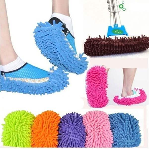 2-Pair: Multifunctional Mop Slipper Floor Polishing Cover Cleaner by DailySale