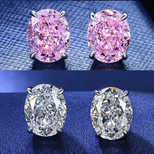 2-Pairs: 2.00CTTW CZ Oval Set Earrings by DailySale