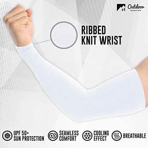 2-Pairs: UV Sun Protection Compression Arm Sleeves by DailySale