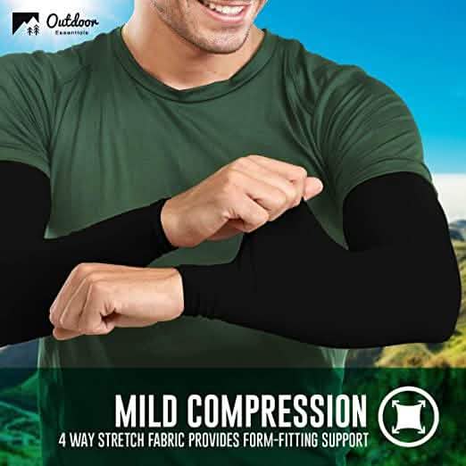 2-Pairs: UV Sun Protection Compression Arm Sleeves by DailySale