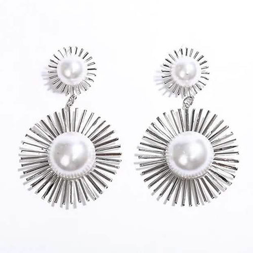 2-Pairs: Women's Imitation Pearl Alloy Earrings by DailySale