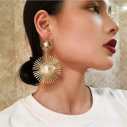 2-Pairs: Women's Imitation Pearl Alloy Earrings by DailySale