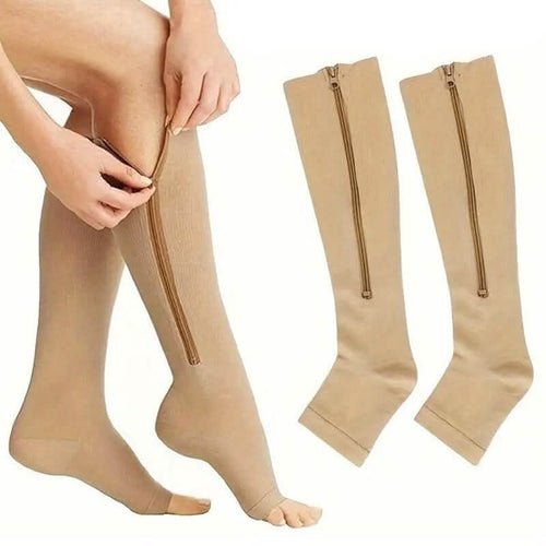 2-Pairs: Women's Open Toe Sports Compression Socks by DailySale