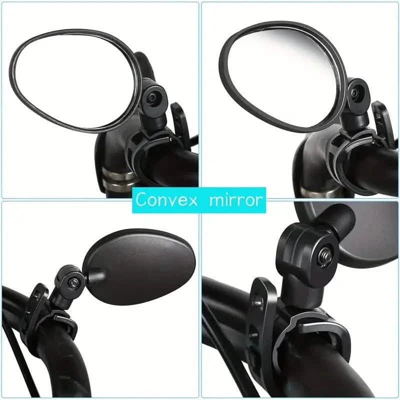 2-Piece: 360° Adjustable Rotatable Handlebar Mirror - Wide Angle Bicycle Mirror by DailySale