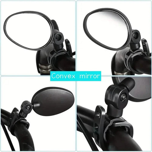 2-Piece: 360° Adjustable Rotatable Handlebar Mirror - Wide Angle Bicycle Mirror by DailySale